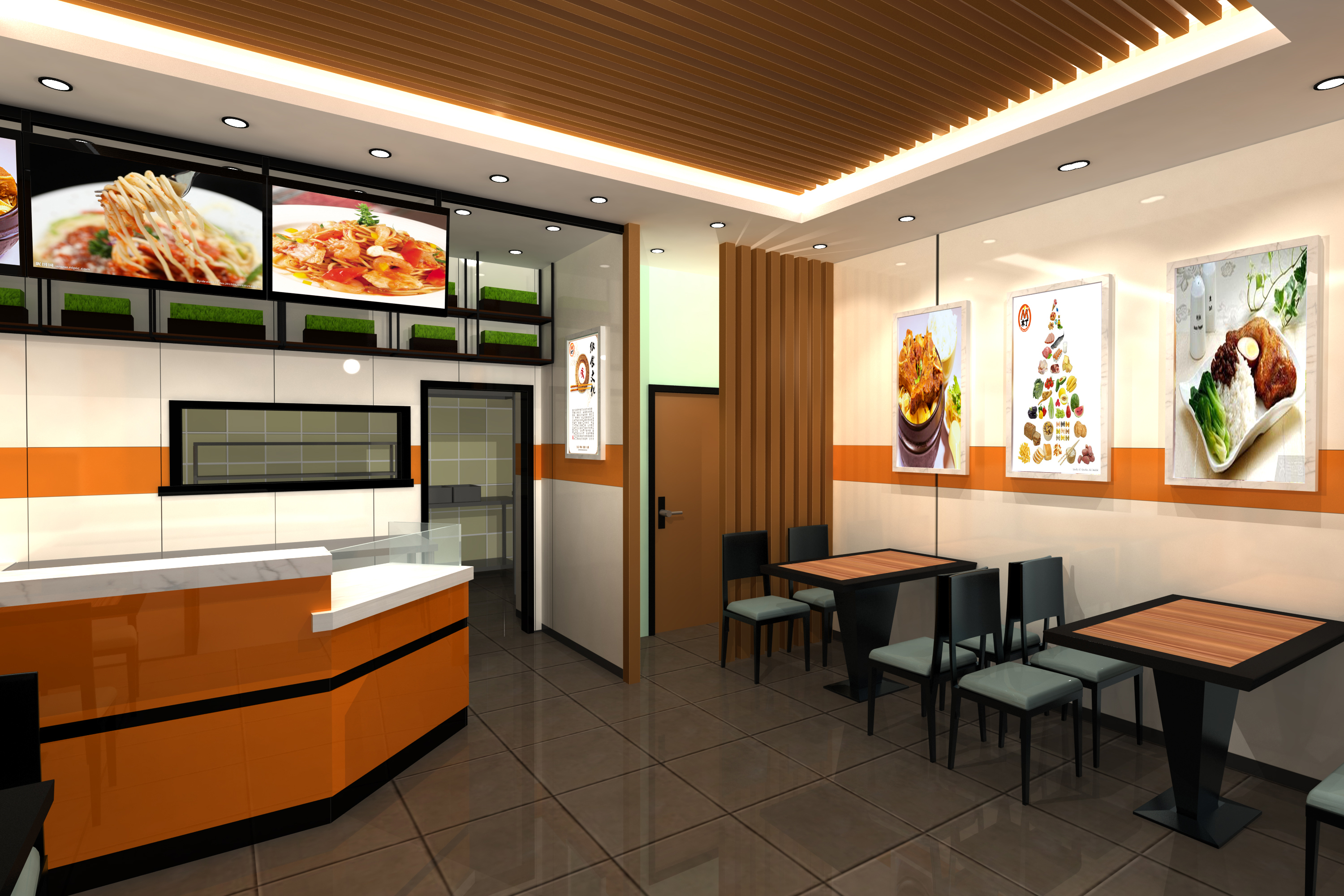 大连木丁家麻辣拌餐饮连锁店面设计与空间展示